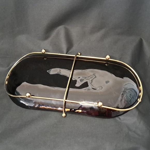Vintage Black and Gold Patterned Trays - Picture 4 of 8